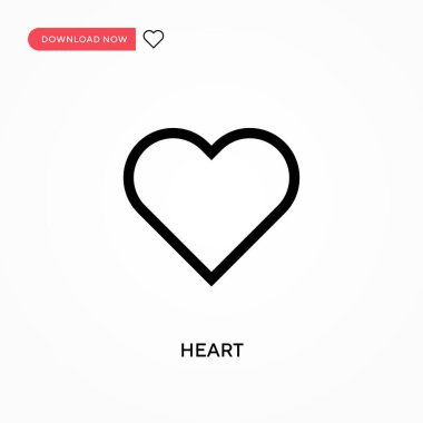 Kalp vektör simgesi. - Evet. Web sitesi veya mobil uygulama için modern, basit düz vektör çizimi