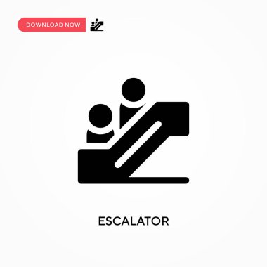 Yürüyen merdiven vektör simgesi. - Evet. Web sitesi veya mobil uygulama için modern, basit düz vektör çizimi