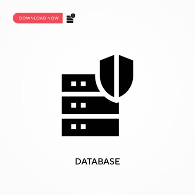 Veritabanı vektör simgesi. - Evet. Web sitesi veya mobil uygulama için modern, basit düz vektör çizimi