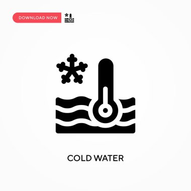 Soğuk su vektör simgesi. - Evet. Web sitesi veya mobil uygulama için modern, basit düz vektör çizimi