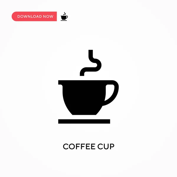 Kaffeetassen Vektorsymbol Vorhanden Moderne Einfache Flache Vektordarstellung Für Website Oder — Stockvektor