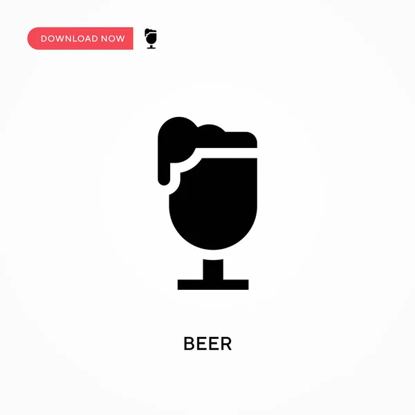 Icono Vector Cerveza Moderno Simple Ilustración Vector Plano Para Sitio — Archivo Imágenes Vectoriales