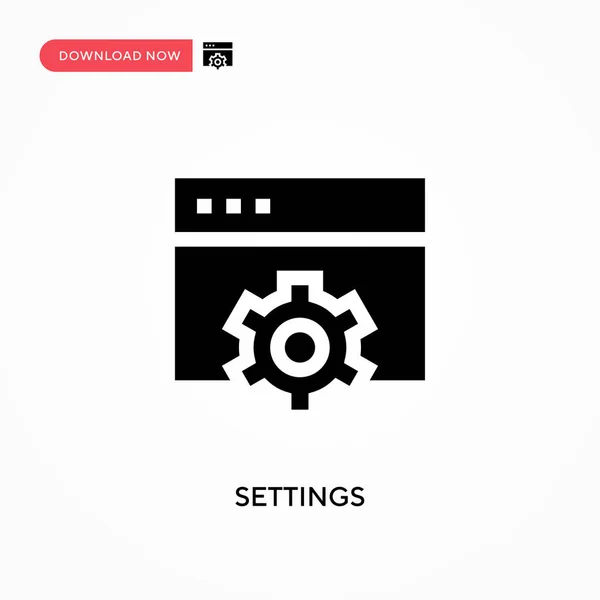 Einstellungen Vektor Symbol Moderne Einfache Flache Vektordarstellung Für Website Oder — Stockvektor