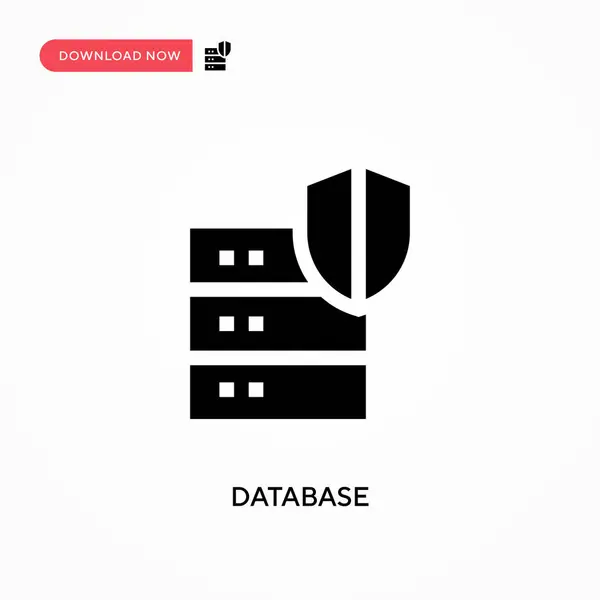 Datenbankvektorsymbol Moderne Einfache Flache Vektordarstellung Für Website Oder Mobile App — Stockvektor