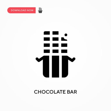 Çikolata çubuğu vektör simgesi. - Evet. Web sitesi veya mobil uygulama için modern, basit düz vektör çizimi