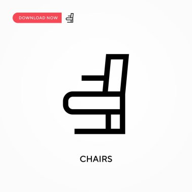 Sandalye vektör simgesi. - Evet. Web sitesi veya mobil uygulama için modern, basit düz vektör çizimi