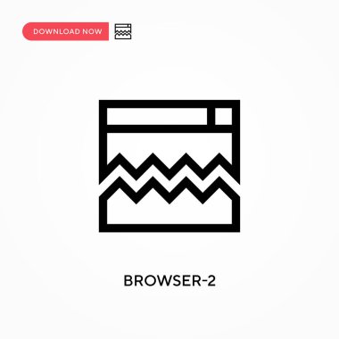 Tarayıcı-2 vektör simgesi. - Evet. Web sitesi veya mobil uygulama için modern, basit düz vektör çizimi