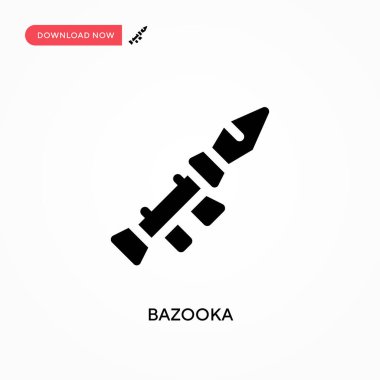 Bazuka vektör simgesi. - Evet. Web sitesi veya mobil uygulama için modern, basit düz vektör çizimi