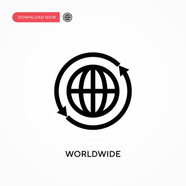 Dünya çapında vektör simgesi. - Evet. Web sitesi veya mobil uygulama için modern, basit düz vektör çizimi