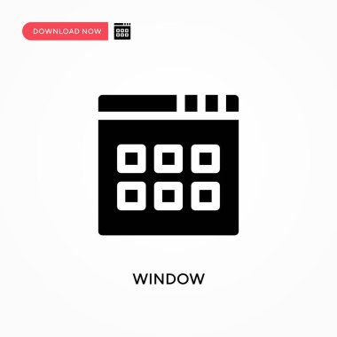 Pencere vektör simgesi. - Evet. Web sitesi veya mobil uygulama için modern, basit düz vektör çizimi