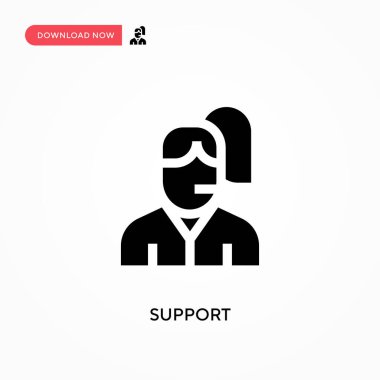 Vektör simgesini destekle. - Evet. Web sitesi veya mobil uygulama için modern, basit düz vektör çizimi