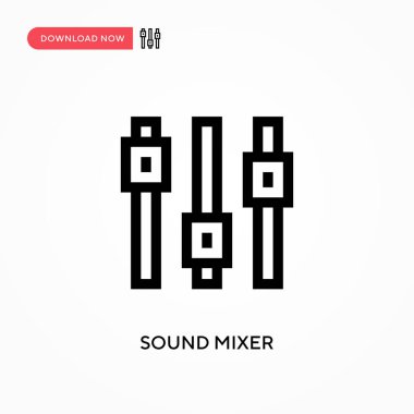 Ses karıştırıcı vektör simgesi. - Evet. Web sitesi veya mobil uygulama için modern, basit düz vektör çizimi