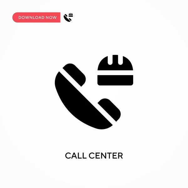 Call Center Vector Icon Modern Simple Flat Vector Illustration Web — Stock Vector