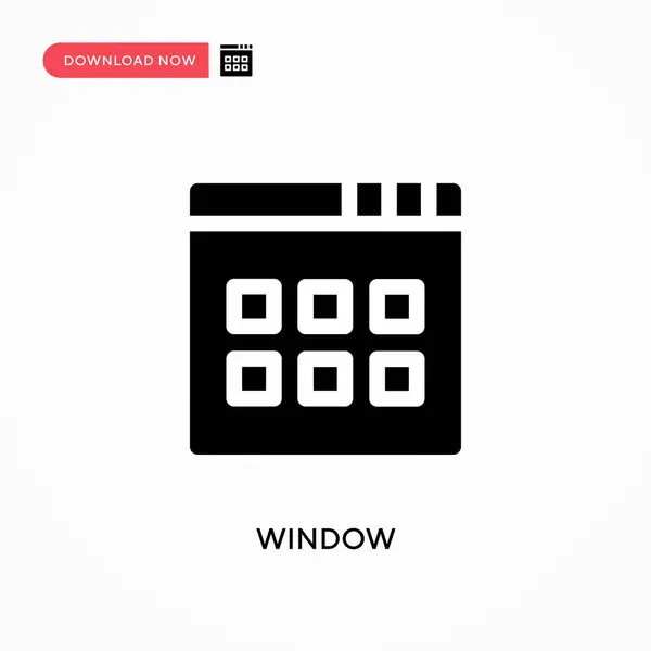 Fenster Vektor Symbol Moderne Einfache Flache Vektordarstellung Für Website Oder — Stockvektor
