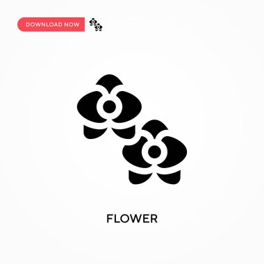 Çiçek vektör simgesi. - Evet. Web sitesi veya mobil uygulama için modern, basit düz vektör çizimi