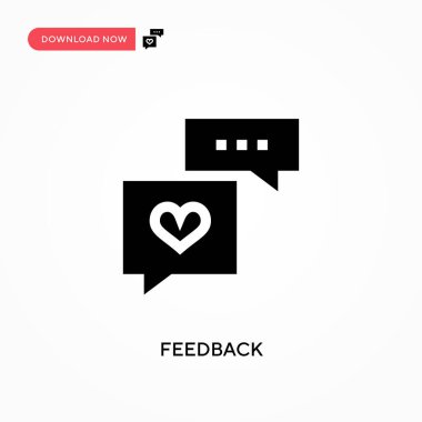 Geri besleme vektör simgesi. - Evet. Web sitesi veya mobil uygulama için modern, basit düz vektör çizimi