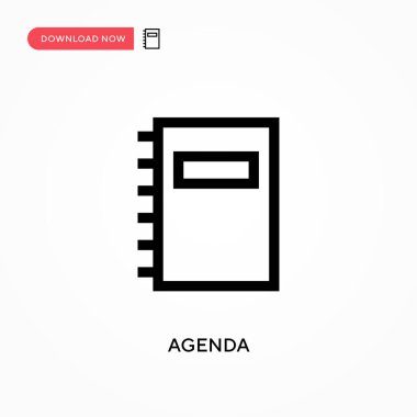 Gündem vektör simgesi. - Evet. Web sitesi veya mobil uygulama için modern, basit düz vektör çizimi