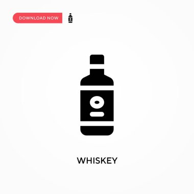 Viski vektör simgesi. - Evet. Web sitesi veya mobil uygulama için modern, basit düz vektör çizimi