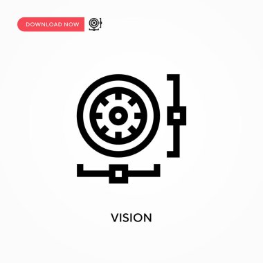 Vizyon vektör simgesi. - Evet. Web sitesi veya mobil uygulama için modern, basit düz vektör çizimi