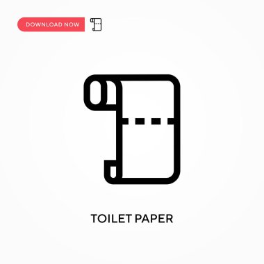 Tuvalet kağıdı vektör simgesi. - Evet. Web sitesi veya mobil uygulama için modern, basit düz vektör çizimi