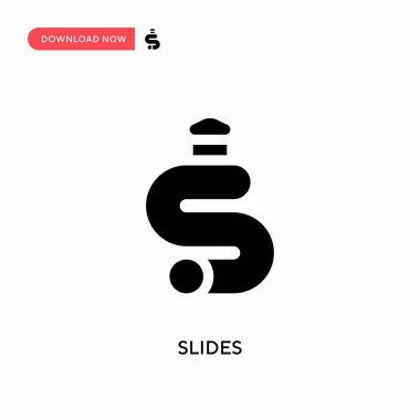 Slayt vektör simgesi. - Evet. Web sitesi veya mobil uygulama için modern, basit düz vektör çizimi