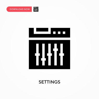 Ayarlar vektör simgesi. - Evet. Web sitesi veya mobil uygulama için modern, basit düz vektör çizimi