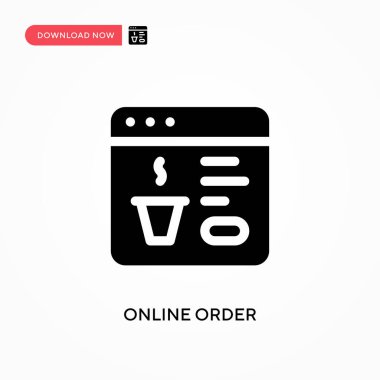 Çevrimiçi sipariş vektör simgesi. - Evet. Web sitesi veya mobil uygulama için modern, basit düz vektör çizimi
