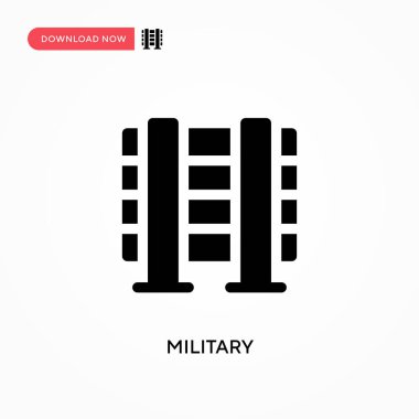 Askeri vektör ikonu. - Evet. Web sitesi veya mobil uygulama için modern, basit düz vektör çizimi
