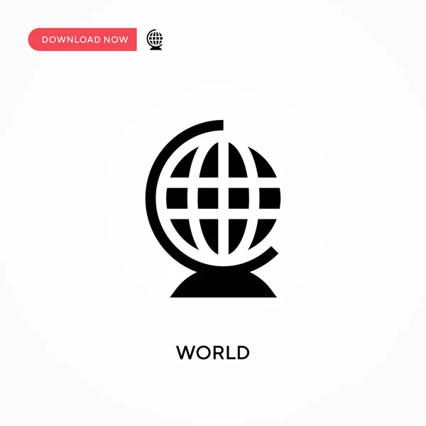 Weltvektorsymbol Moderne Einfache Flache Vektordarstellung Für Website Oder Mobile App — Stockvektor