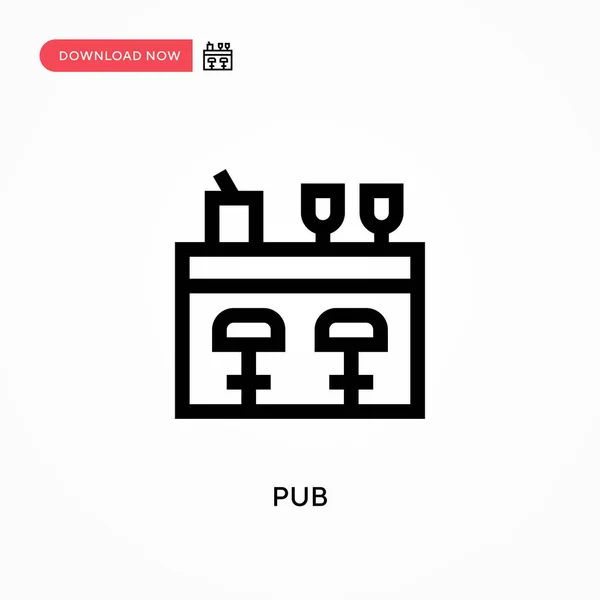 Pub Vector Icon 사이트나 모바일 현대의 — 스톡 벡터