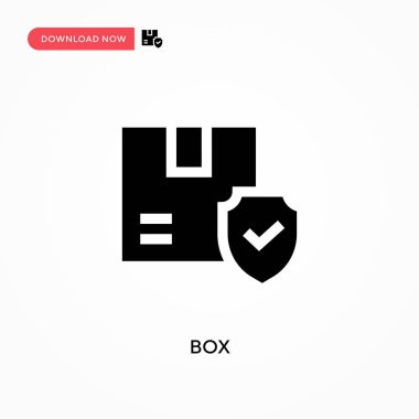 Kutu vektör simgesi. - Evet. Web sitesi veya mobil uygulama için modern, basit düz vektör çizimi