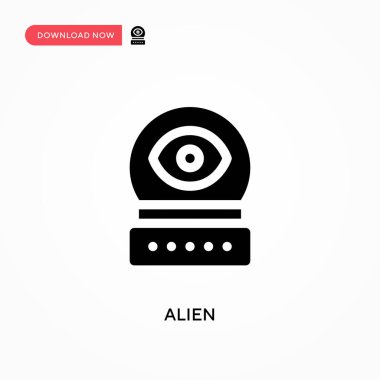 Uzaylı vektör simgesi. - Evet. Web sitesi veya mobil uygulama için modern, basit düz vektör çizimi