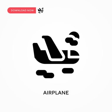 Uçak vektör simgesi. - Evet. Web sitesi veya mobil uygulama için modern, basit düz vektör çizimi