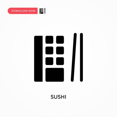Suşi vektör simgesi. - Evet. Web sitesi veya mobil uygulama için modern, basit düz vektör çizimi