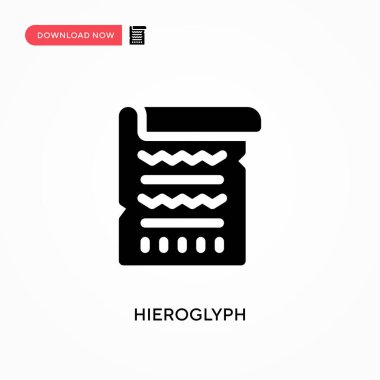 Hiyeroglif vektör simgesi. - Evet. Web sitesi veya mobil uygulama için modern, basit düz vektör çizimi