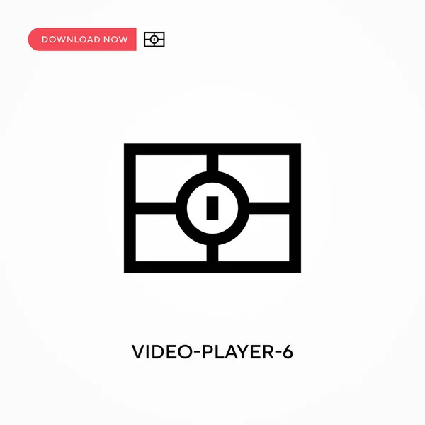 Icona Video Player Vettoriale Moderna Semplice Illustrazione Vettoriale Piatta Sito — Vettoriale Stock
