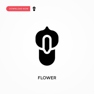 Çiçek vektör simgesi. - Evet. Web sitesi veya mobil uygulama için modern, basit düz vektör çizimi