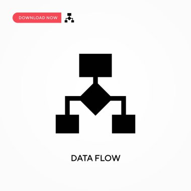 Veri akışı vektör simgesi. - Evet. Web sitesi veya mobil uygulama için modern, basit düz vektör çizimi