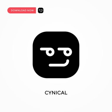Cynical vector icon. . Modern, simple flat vector illustration for web site or mobile app clipart