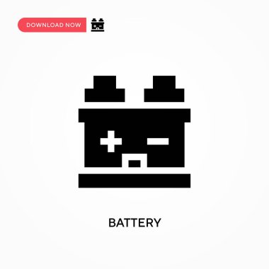 Batarya vektör simgesi. - Evet. Web sitesi veya mobil uygulama için modern, basit düz vektör çizimi