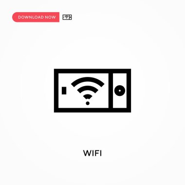 Wifi vektör simgesi. - Evet. Web sitesi veya mobil uygulama için modern, basit düz vektör çizimi