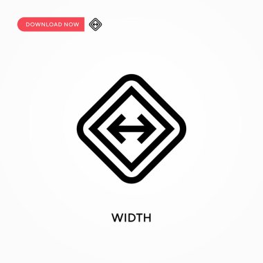 Genişlik vektör simgesi. - Evet. Web sitesi veya mobil uygulama için modern, basit düz vektör çizimi