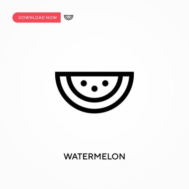 Karpuz vektör simgesi. - Evet. Web sitesi veya mobil uygulama için modern, basit düz vektör çizimi