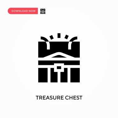 Hazine göğüs vektör simgesi. - Evet. Web sitesi veya mobil uygulama için modern, basit düz vektör çizimi