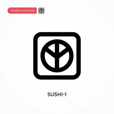 Suşi-1 vektör simgesi. - Evet. Web sitesi veya mobil uygulama için modern, basit düz vektör çizimi
