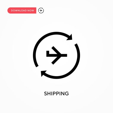 Nakliye vektör simgesi. - Evet. Web sitesi veya mobil uygulama için modern, basit düz vektör çizimi