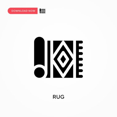 Rug vektör simgesi. - Evet. Web sitesi veya mobil uygulama için modern, basit düz vektör çizimi