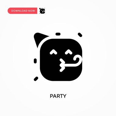 Parti vektör simgesi. - Evet. Web sitesi veya mobil uygulama için modern, basit düz vektör çizimi