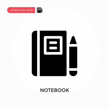 Not defteri vektör simgesi. - Evet. Web sitesi veya mobil uygulama için modern, basit düz vektör çizimi
