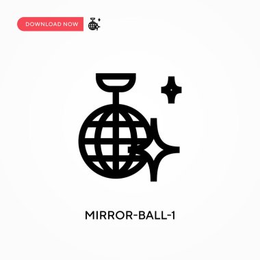 Ayna topu 1 vektör simgesi. - Evet. Web sitesi veya mobil uygulama için modern, basit düz vektör çizimi
